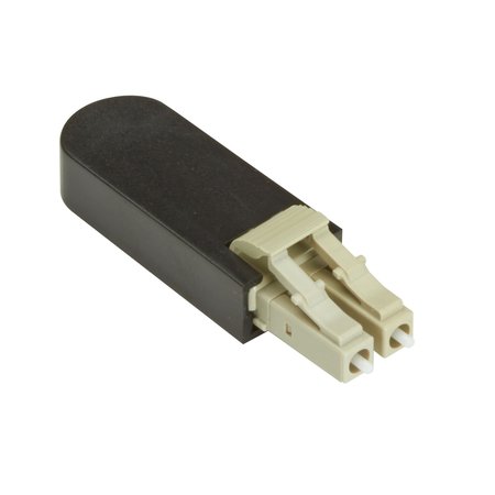 BLACK BOX Fiber Optic Loopback, Om3 50-Micron Multimode, Black, Lc FOLB50M3-LC